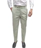 Slim Fit Solid Formal Trouser for Men 