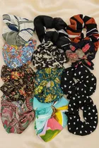 Women's Printed Satin Scrunchies for Girls & Women (Pack of 12)