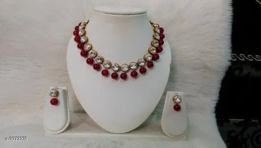 Stylish Women'S Jewellery Set, Maroon