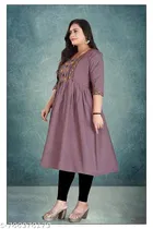 Stripe Cotton Kurti for Women 