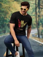 Cotton Round Neck Printed T-Shirt for Men 
