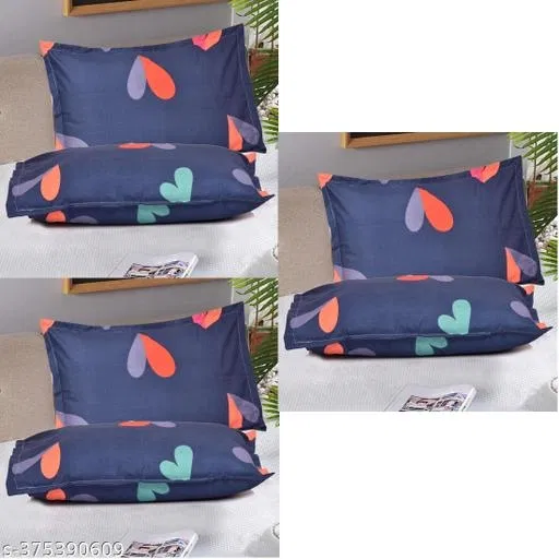 Cotton Pillow Covers (Multicolor, 17x27 inches) (Pack of 6)