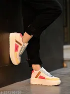 Colorblocked Synthetic Sneakers for Women 