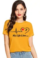 Half Sleeves Printed T-shirt for Women & Girls 