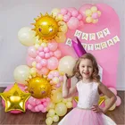 Sun & Star Theme 1st Birthday Balloon Decoration Kit , Multicolor, Pack Of 56