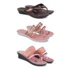 Combo of Flats with Heels & Slippers for Women 