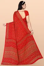 Georgette Printed Saree for Women 