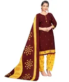 Cotton Blend Printed Kurti with Salwar for Women 