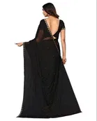 Lycra Blend Solid Saree for Women 