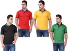 Polo Solid T-shirts for Men, Pack of 4 