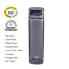 CELLO H2O Squaremate Unbreakable Plastic Water Bottle 1 Liter, Black