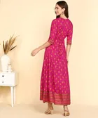 Rayon Printed Anarkali Kurti for Women 
