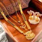 Alloy 4 Pcs Mangalsutra Set with Earrings for Women 