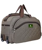 Polyester Solid Waterproof Duffel Bag with Wheels (Brown, 60 L)