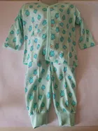 Cotton Blend Printed Clothing Set for Infants (Sea Green, 0-6 Months)