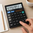 CT-512 12 Digit Dual Power Basic Calculator with Solar Power Recharge for Office & School Purpose 