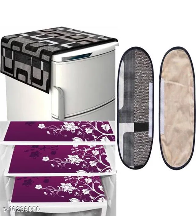 Fridge Cover Set (Multicolor, Set of 5)