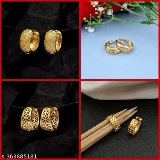 Alloy Earrings for Women (Multicolor, Set of 4)