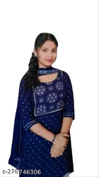 Printed Anarkali Dupatta Set for Women 