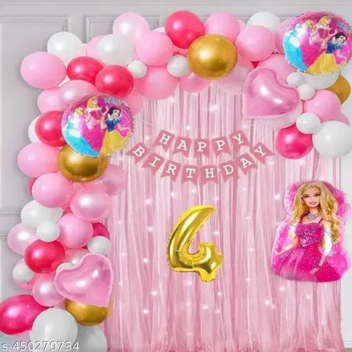 47 Pcs 4th Birthday Decoration Kit, Multicolour, Set of 1