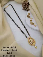 Alloy Mangalsutra with Earrings for Women (Gold, Set of 1)
