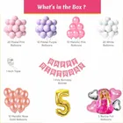 Barbie Theme 5th Birthday Balloon Decoration Kit For Kids, Multicolor, Pack Of 78