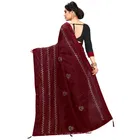 सिद्धिदाता टेक्सटाइल विमेंस प्लेन जॉर्जेट लेस बॉर्डर साड़ी विद अन-स्टीट्च्ड ब्लाउज पीस 