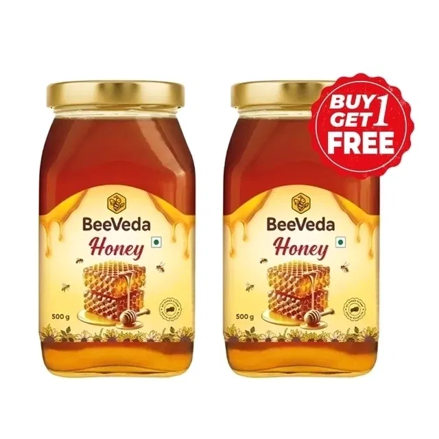 बीवेदा हनी (ग्लास जार) 2X500g (बय 1 गेट 1 फ्री)