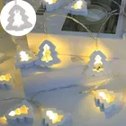 14 LEDs 2. 5 m Golden Wooden String Tree Shape Yellow LED Light 