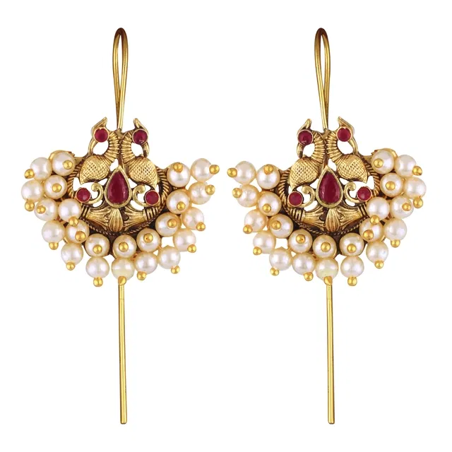 Brass Gold Plated Earcuffs for Women (Gold, Set of 1)