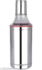 Stainless Steel Oil Dispenser (Silver, 500 ml)
