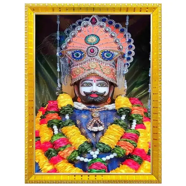 Khatu Shyam Wall Photo Frame (Multicolor, 5x7 Inches)
