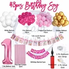 43 Pcs Birthday Decoration Kit for Girls, Multicolour, Set of 1