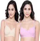 Cotton Blend Non Padded Bra for Women 