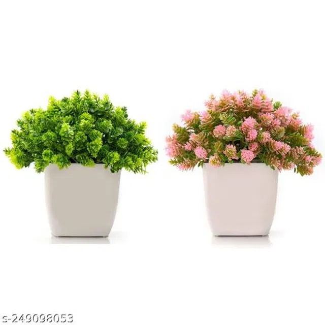 Plastic Artificial Flower (Multicolor, Pack of 2)