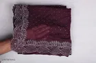 Georgette Embellished Saree For Women, Purple