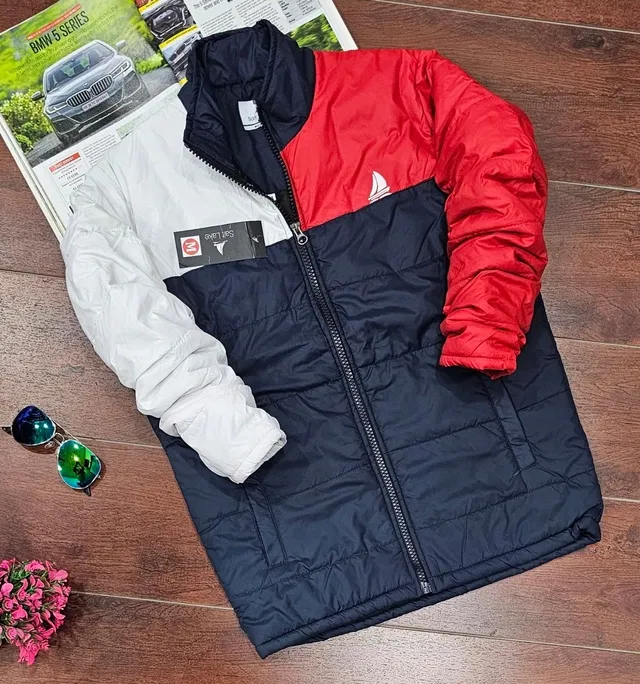 Polyester Colorblocked Jacket for Men (Multicolor, XXL)