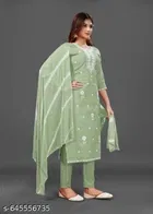 Jute Cotton Printed Kurta Set for Women 