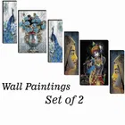 MDF 2 Pcs Designer Wall Painting for Home & Office 