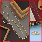 Alloy 2 Pcs Chain with 1 Pair Earrings for Women 