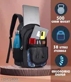 Polyester Backpack for Men & Women, Black