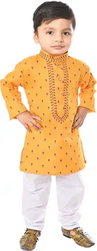 Cotton Printed Kurta & Pajama Set for Boys 