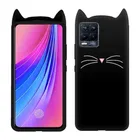 Silicone Mobile Back Cover for Realme RMX3081 / Realme_8 Pro (Black)