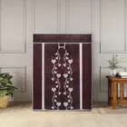VEERJI 4 layer Collapsible Wardrobe, Dark Brown Color - Climber Print (Do-It-Yourself