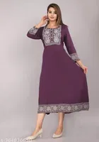 Anarkali Rayon Dyed Washed Kurti for Women 
