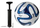 PVC Football with Air Pump (Multicolor, Set of 2)