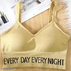 Viscose Rayon Sports Bra for Women, Yellow 