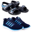 Combo of Sports Shoes with Sandals for Men (Multicolor, 6) (Set of 2)