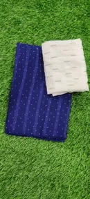 Georgette Solid Saree for Women, Blue 