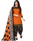 Cotton Suit Fabric with Dupatta for Women 
